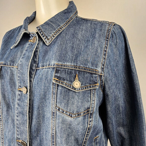 FDJ Blue Cotton Denim Jacket Size L - Picture 3 of 9